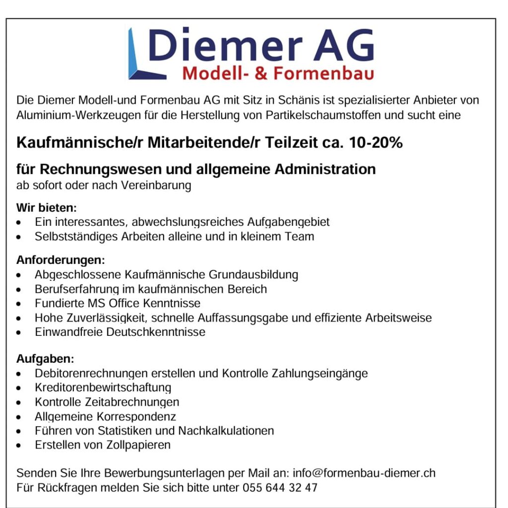 Karriere – Gemeinsam formen wir die Zukunft – Diemer AG